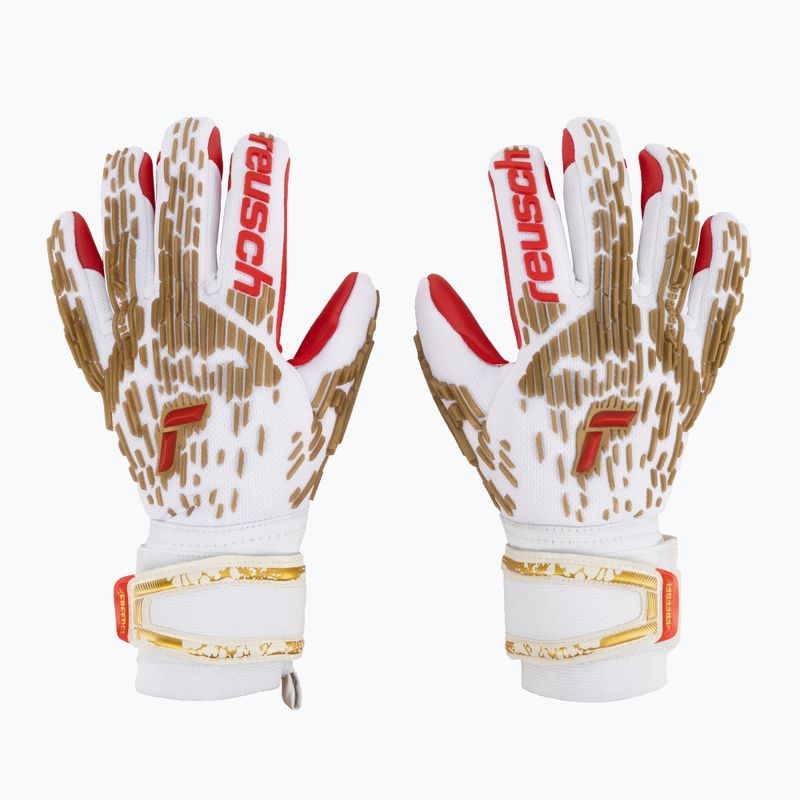 Reusch Attrakt Freegel Silver brankárske rukavice biele 5370235-1011