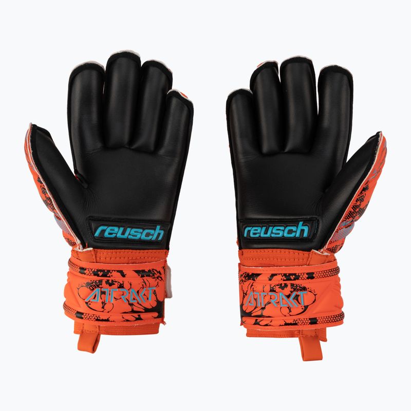 Detské brankárske rukavice Reusch Attrakt Silver Roll Finger Junior Red 5372217-3333 2