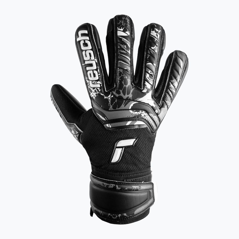 Detské brankárske rukavice Reusch Attrakt Infinity Finger Support Junior čierne 5372720-7700 4