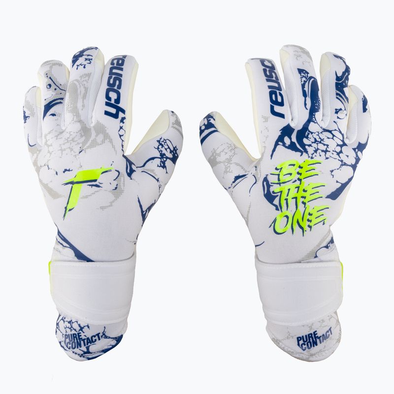 Reusch Pure Contact Silver brankárske rukavice biele 5370200-1089
