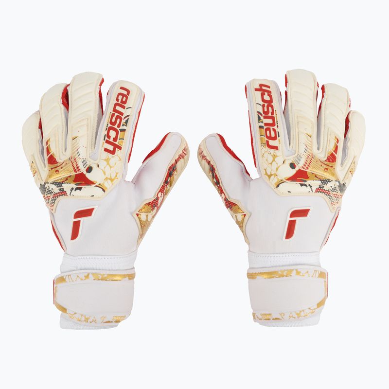 Brankárske rukavice Reusch Attrakt Gold X GluePrint biele 5370975-1011