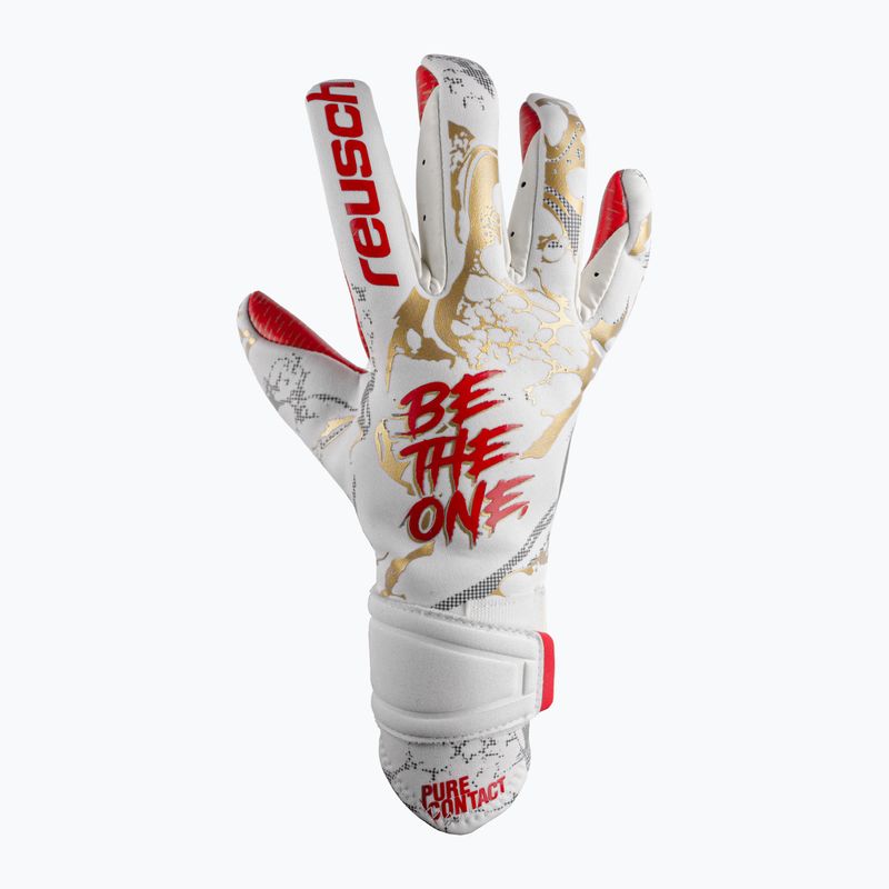 Brankárske rukavice Reusch Pure Contact Gold X GluePrint biele 5370075-1011 4