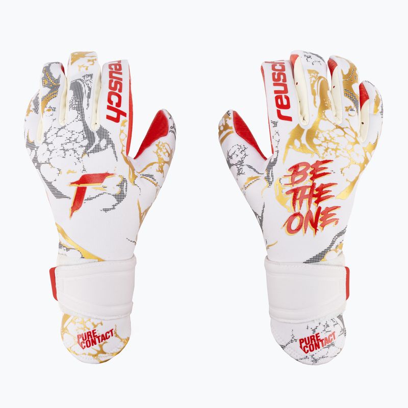 Brankárske rukavice Reusch Pure Contact Gold X GluePrint biele 5370075-1011