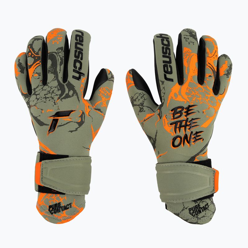 Detské brankárske rukavice Reusch Pure Contact Gold Junior zelené 5372100-5444