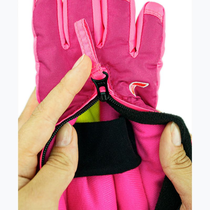 Detské lyžiarske rukavice Reusch Tom fuchs purp/knockout pink 6
