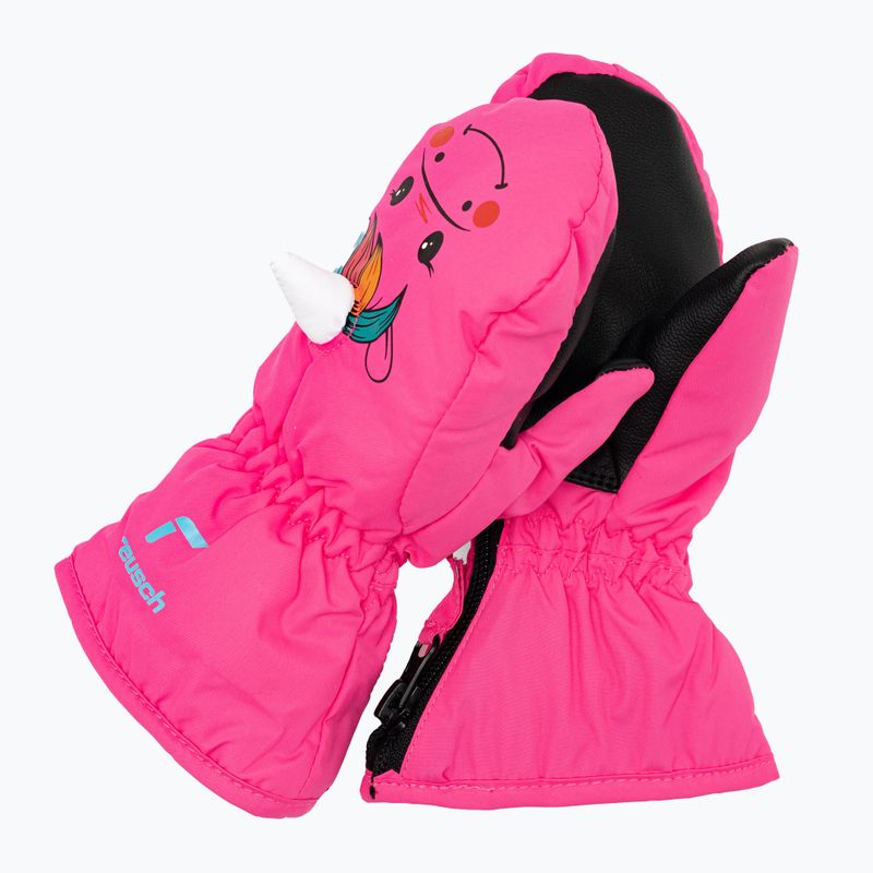 Detské lyžiarske rukavice Reusch Sweety Mitten pink unicorn