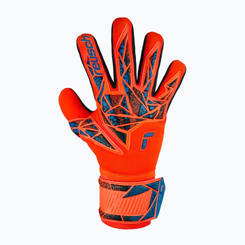 Rukavice brankárske  Reusch Attrakt Silver NC hyper orng/elec blue/blck 2