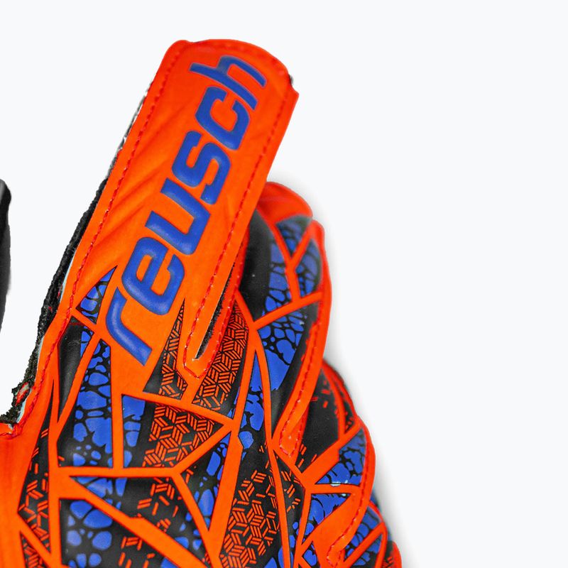 Detské brankárske rukavice Reusch Attrakt Silver Junior hyper orng/elec blue/blck 5