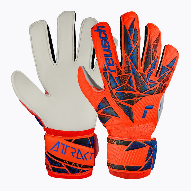 Brankárske rukavice detské Reusch Attrakt Solid Junior hyper orng/elec blue