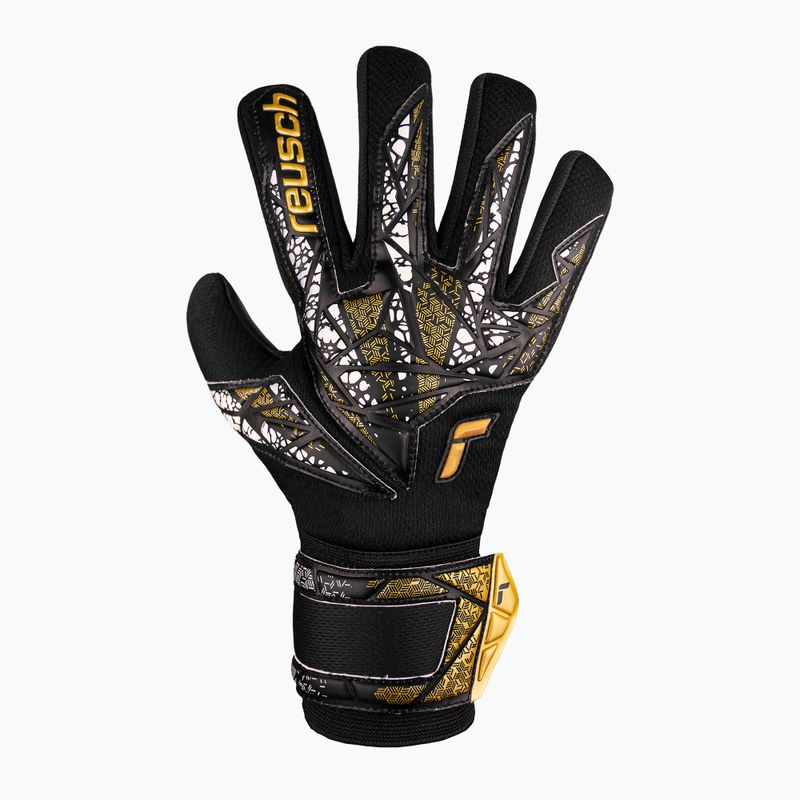 Rukavice brankárske  Reusch Attrakt Silver NC Finger Support black/gold/white/black 2