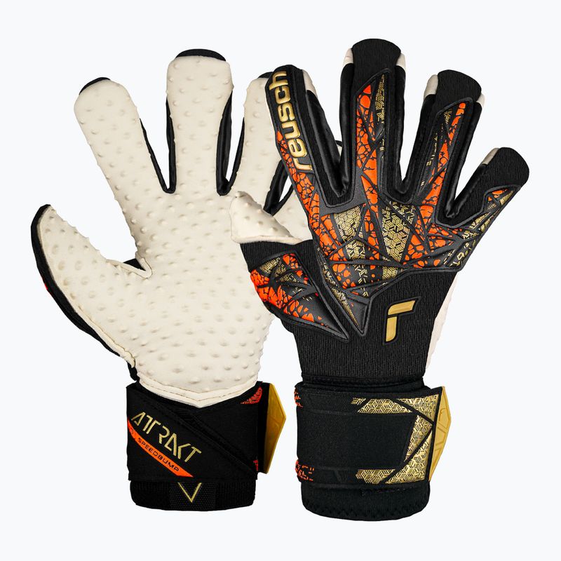 Brankárske rukavice Reusch Attrakt SpeedBump Ortho-Tec black/gold/orange