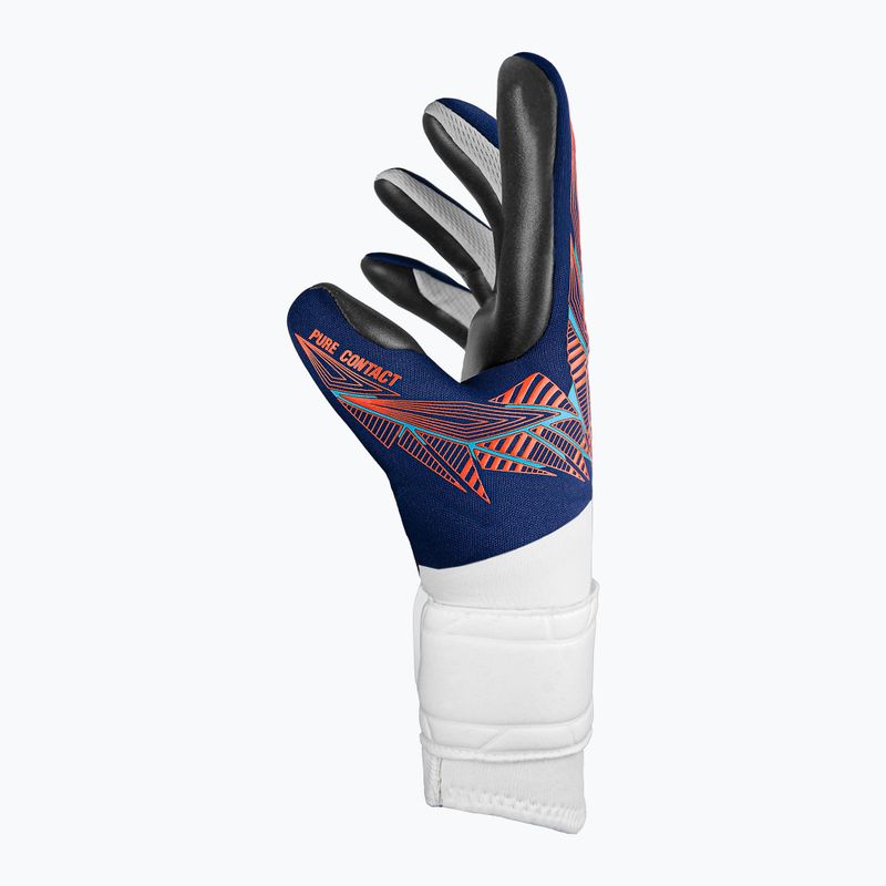 Detské brankárske rukavice Reusch Pure Contact Silver Junior premium blue/electric orange/black 4