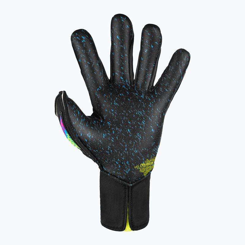 Detské brankárske rukavice Reusch Attrakt Fusion Strapless black/safety yellow/black 3