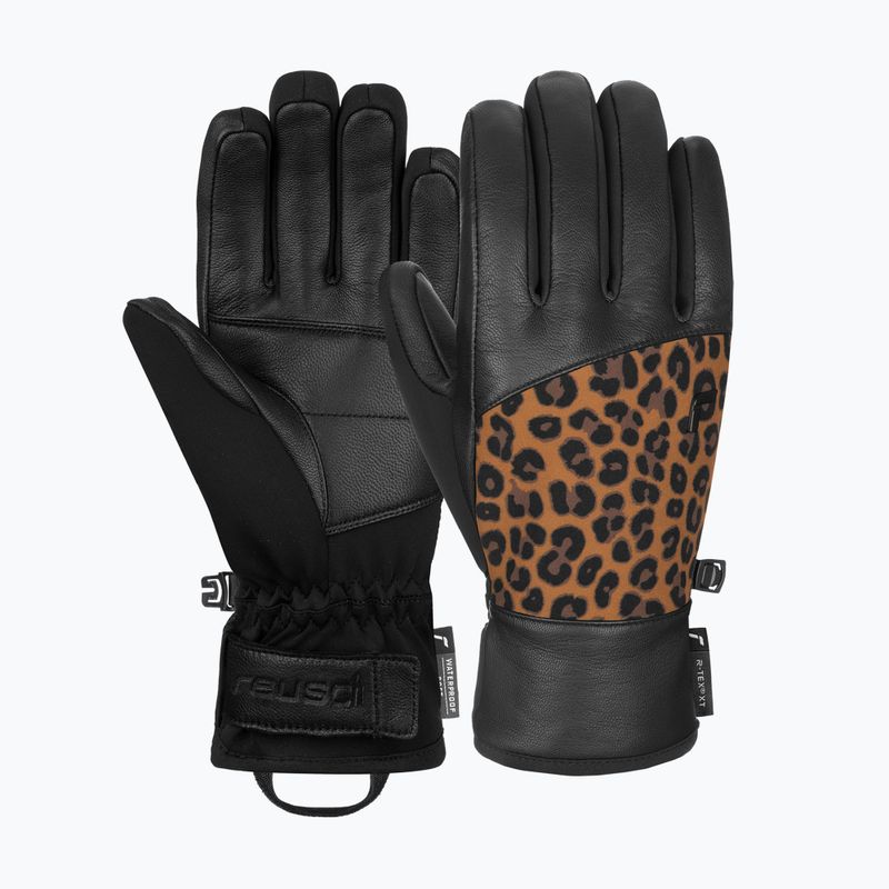 Dámske lyžiarske rukavice Reusch Beatrix R-Tex XT black/brown leopard 6