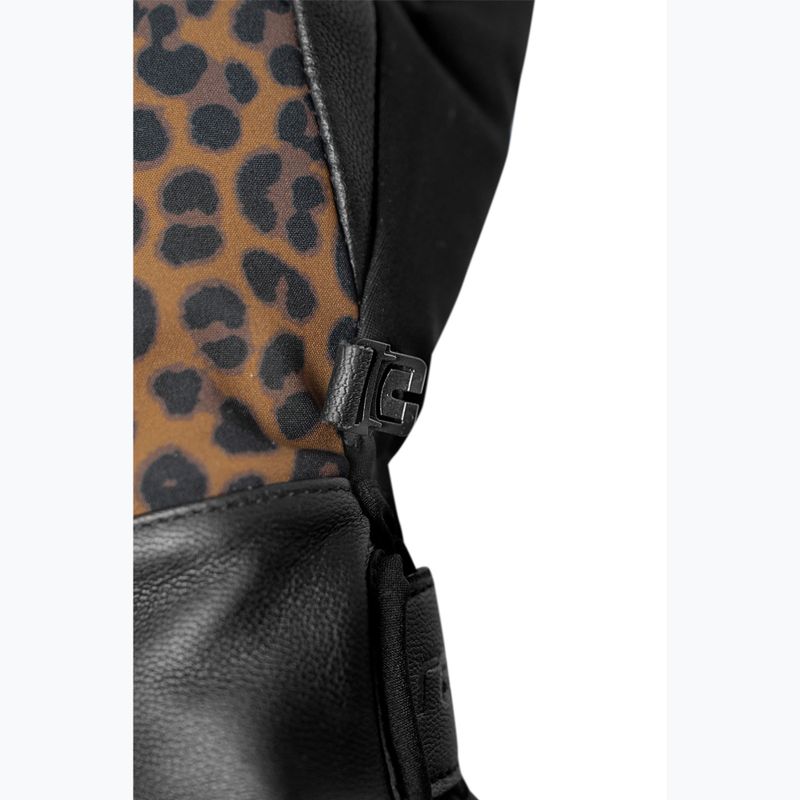 Dámske lyžiarske rukavice Reusch Beatrix R-Tex XT black/brown leopard 10
