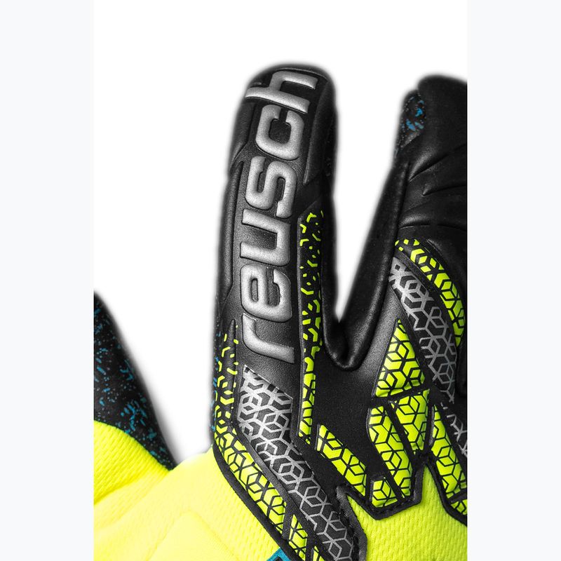 Brankárske rukavice Reusch Attrakt Fusion Guardian safety yellow/silver/black 5
