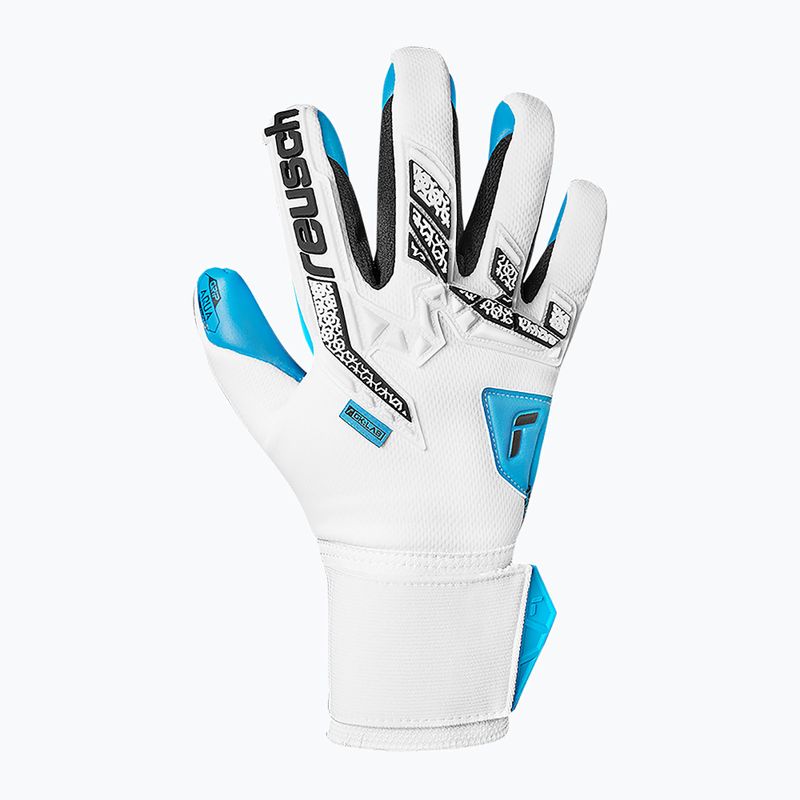 Reusch Attrakt Freegel brankárske rukavice Aqua white/black/aqua blue 2