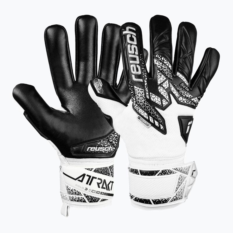 Brankárske rukavice Reusch Attrakt Gold NC white/silver/black