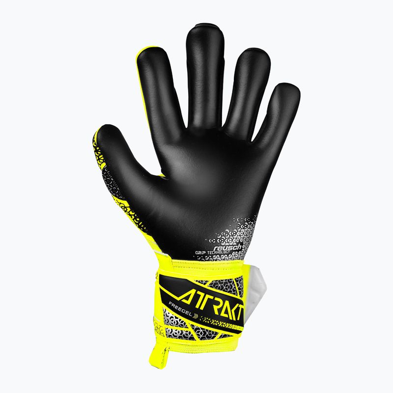 Reusch Attrakt Freegel Silver bezpečnostné brankárske rukavice žltá/strieborná/čierna 3