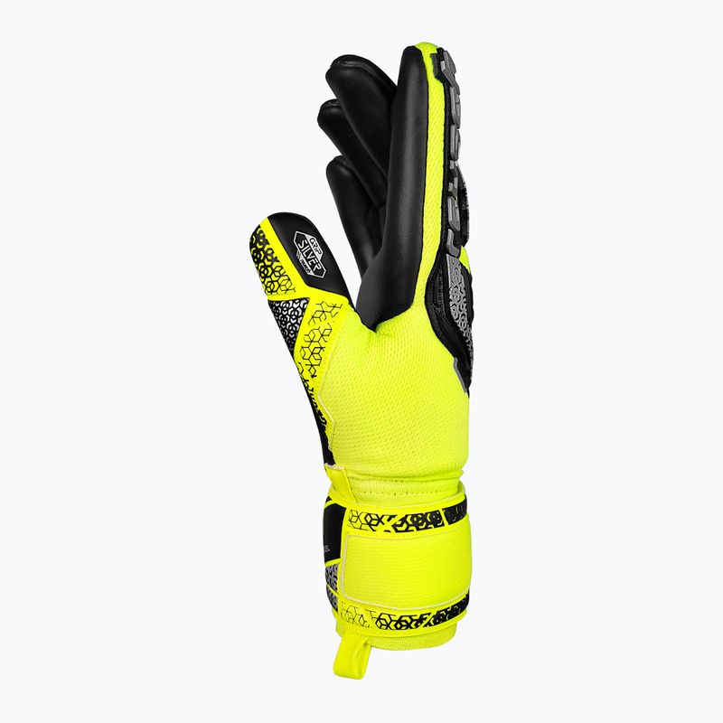 Reusch Attrakt Freegel Silver bezpečnostné brankárske rukavice žltá/strieborná/čierna 4