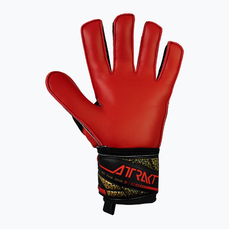 Reusch Attrakt Solid brankárske rukavice black/gold/firery red 3