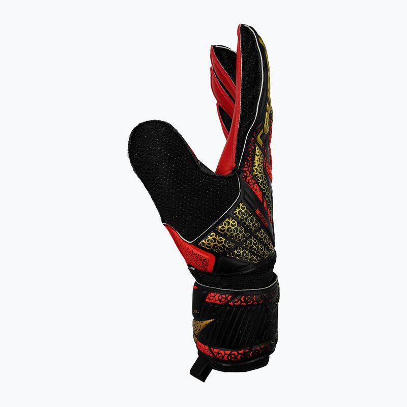 Reusch Attrakt Solid brankárske rukavice black/gold/firery red 4