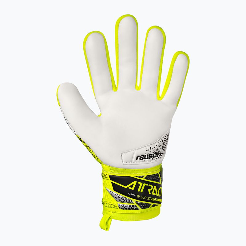 Brankárske rukavice Reusch Attrakt Grip safety yellow/silver 3