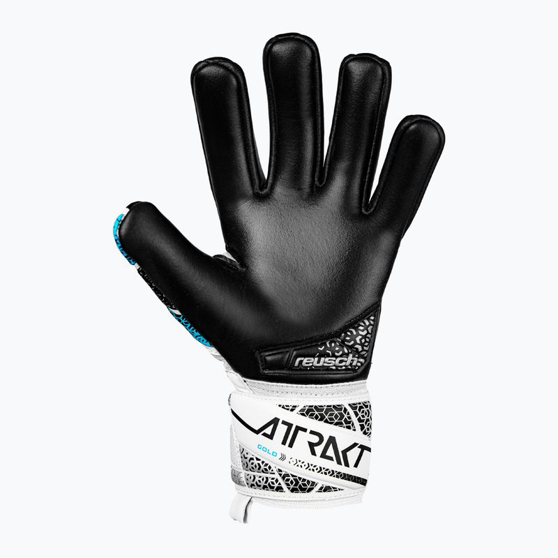Detské brankárske rukavice Reusch Attrakt Gold NC Junior white/silver/black 3