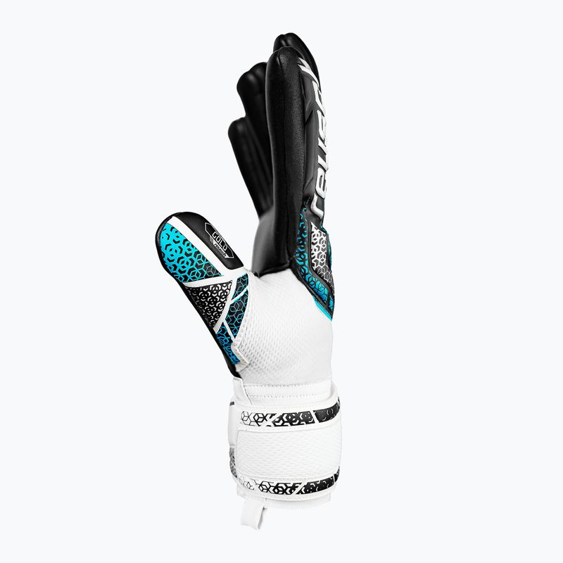 Detské brankárske rukavice Reusch Attrakt Gold NC Junior white/silver/black 4