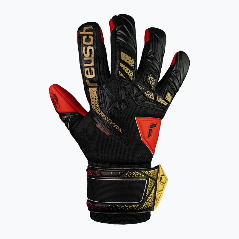Detské brankárske rukavice Reusch Attrakt Freegel Silver Junior black/gold/firery red 2