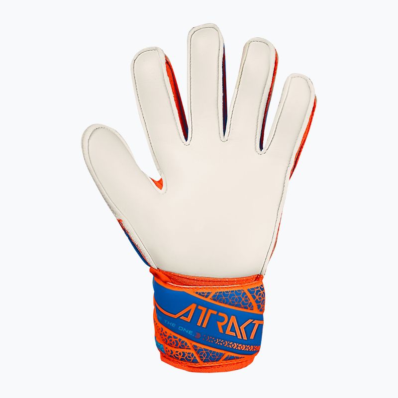 Detské brankárske rukavice Reusch Attrakt Solid Junior shocking orange/blue 3
