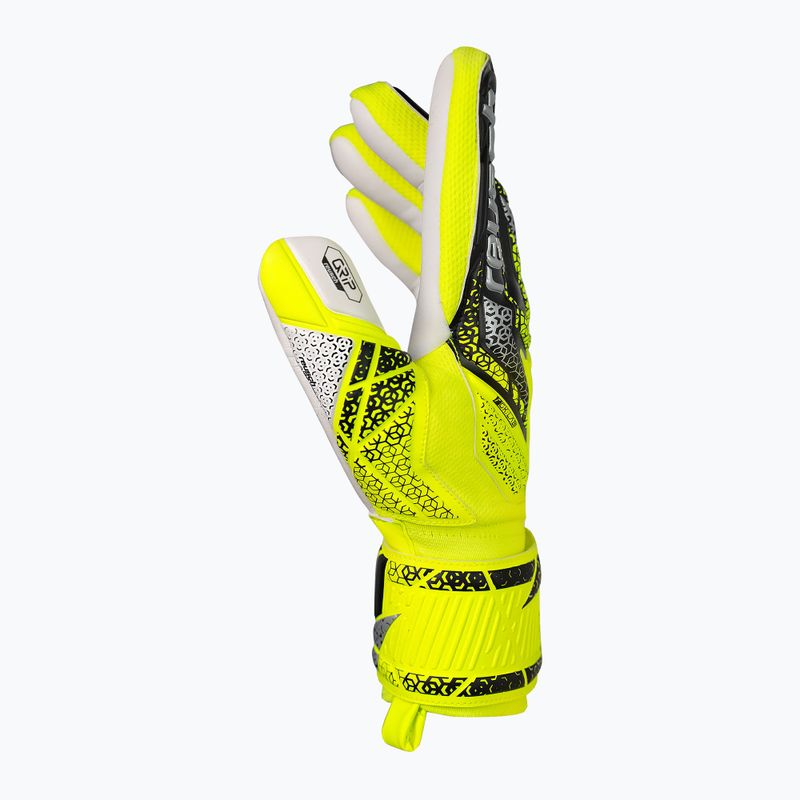 Detské brankárske rukavice Reusch Attrakt Grip Junior safety yellow/silver 4