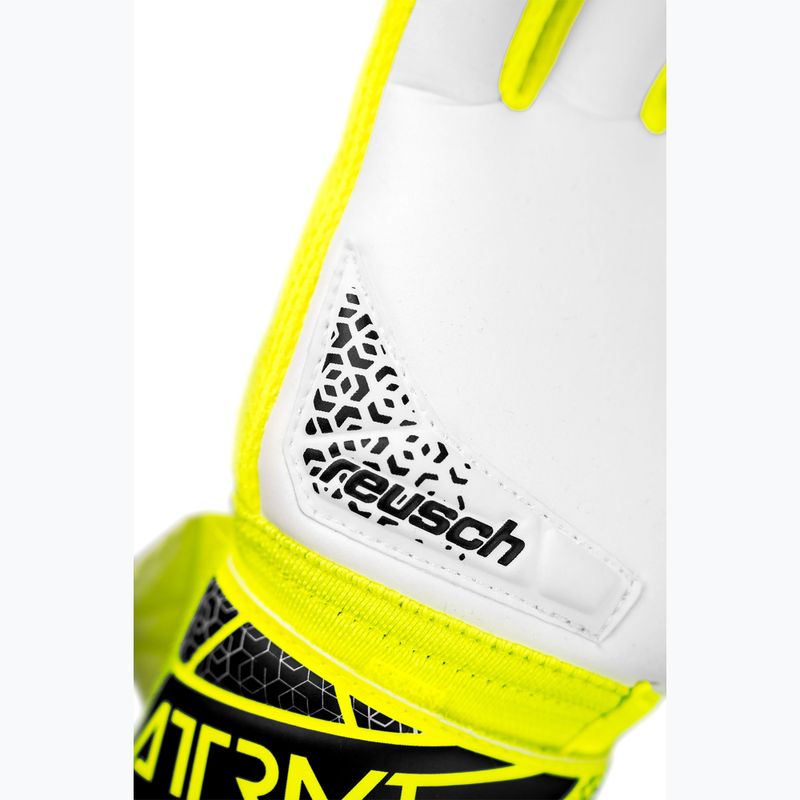 Detské brankárske rukavice Reusch Attrakt Grip Junior safety yellow/silver 7
