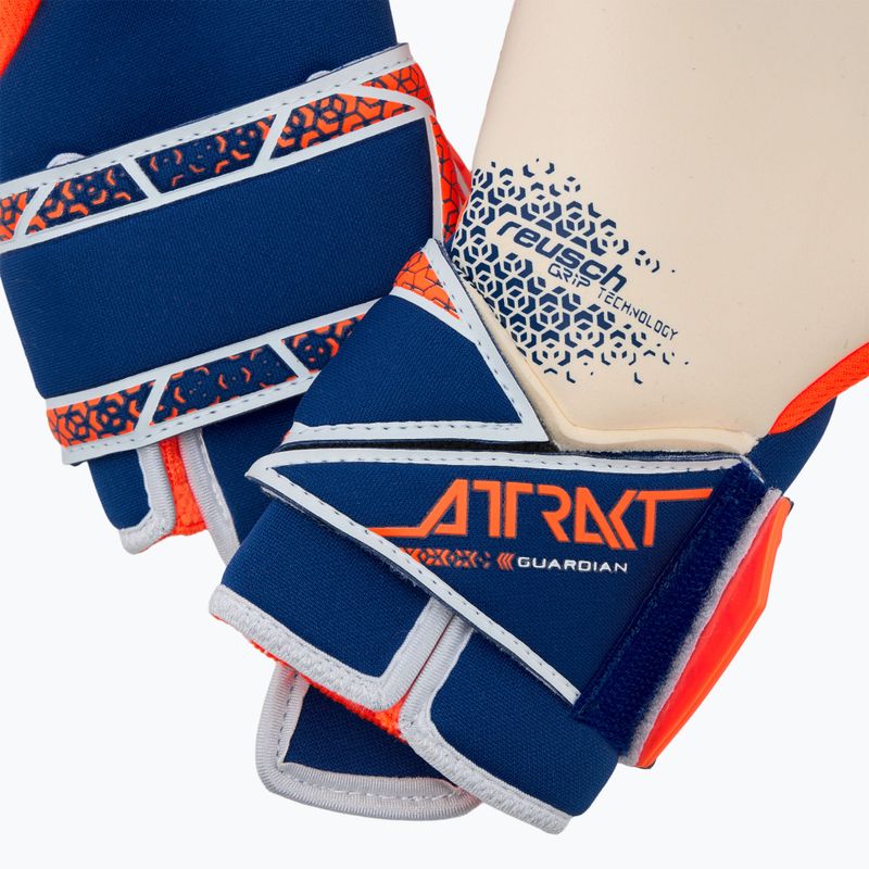 Brankárske rukavice Reusch Attrakt Gold X Guardian šokovanie orange/energize blue 5