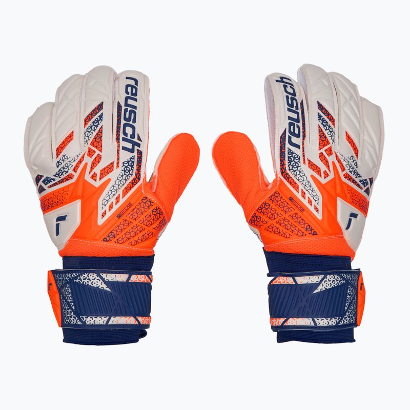 Brankárske rukavice Reusch Attrakt Solid shocking orange/energize blue 2