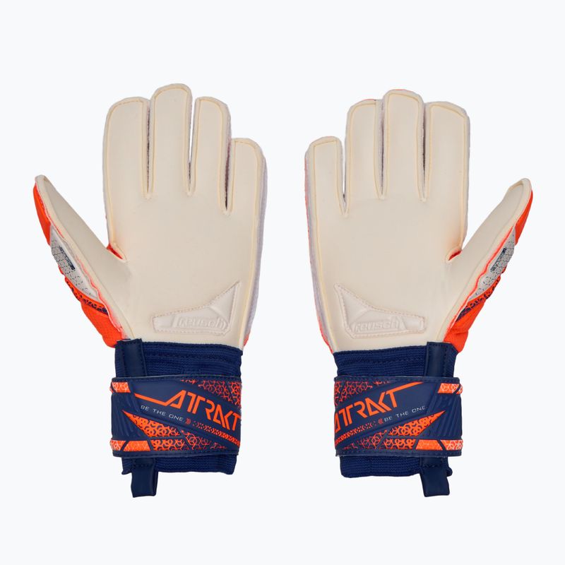 Brankárske rukavice Reusch Attrakt Silver Junior shocking orange/energize blue 3