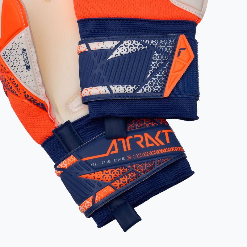 Brankárske rukavice Reusch Attrakt Silver Junior shocking orange/energize blue 5