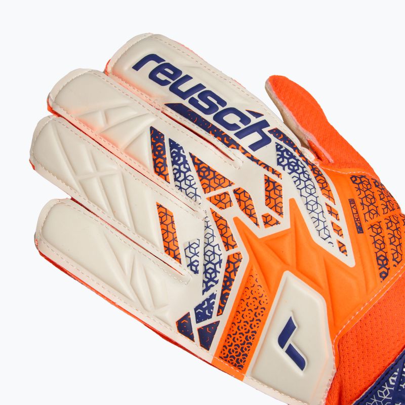 Detské brankárske rukavice Reusch Attrakt Solid Junior shock orange/energize blue 4