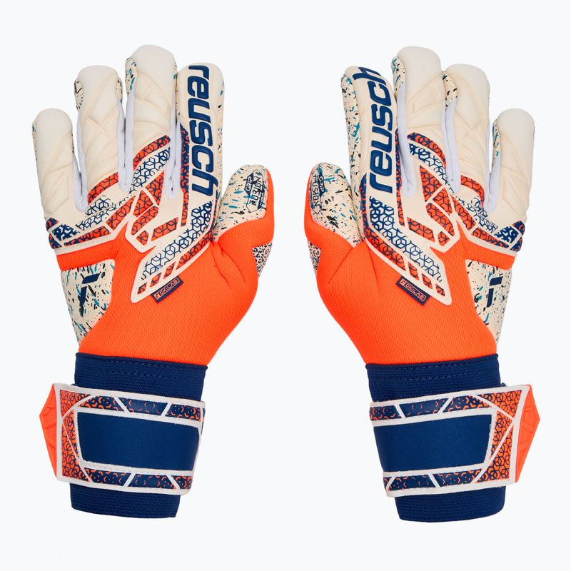 Brankárske rukavice Reusch Attrakt Fusion shocking orange/energize blue 2