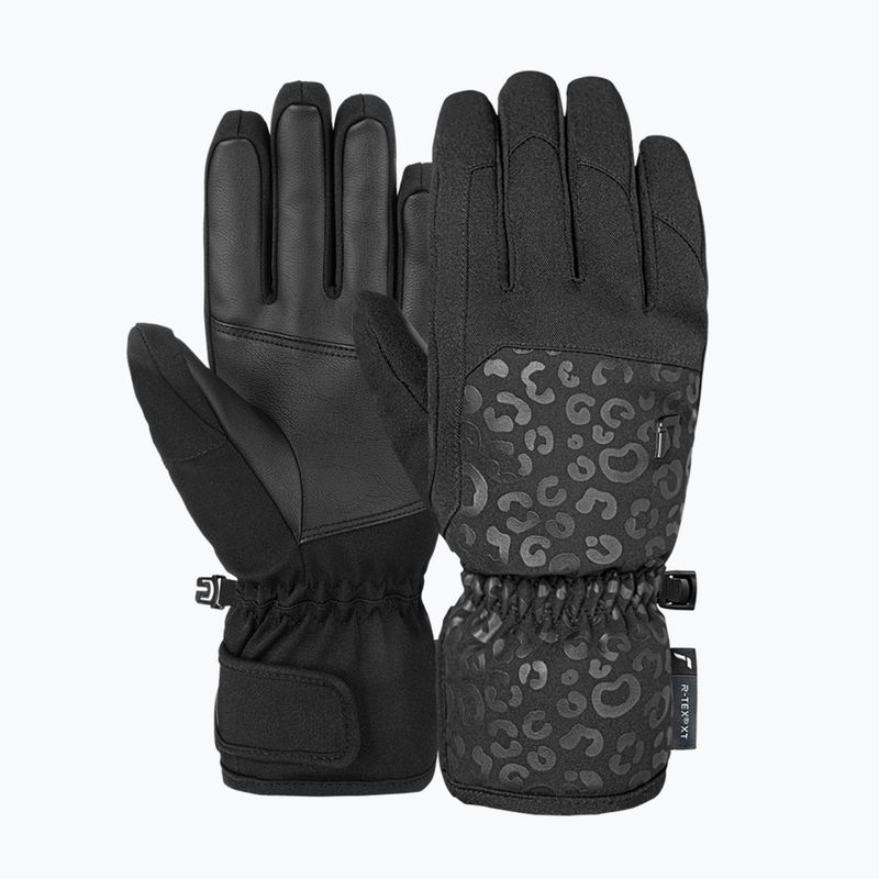 Dámske lyžiarske rukavice Reusch Keira R-Tex XT black/black leopard 2