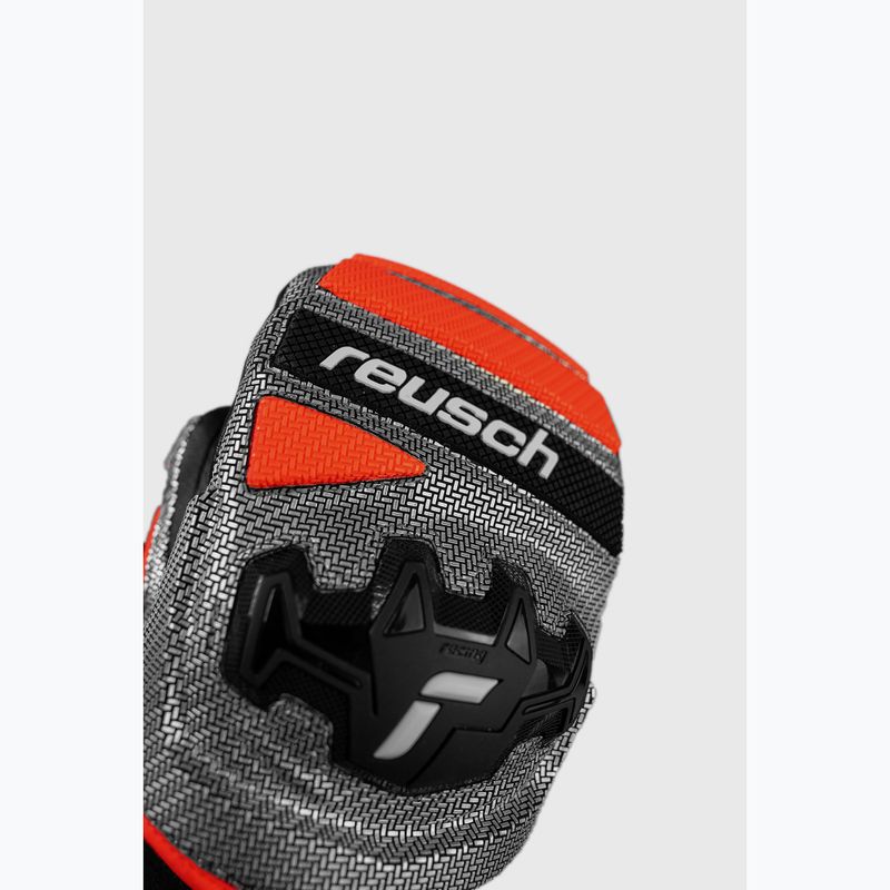 Lyžiarske rukavice Reusch Worldcup Warrior GS Mitten black/silver/fluo red 4