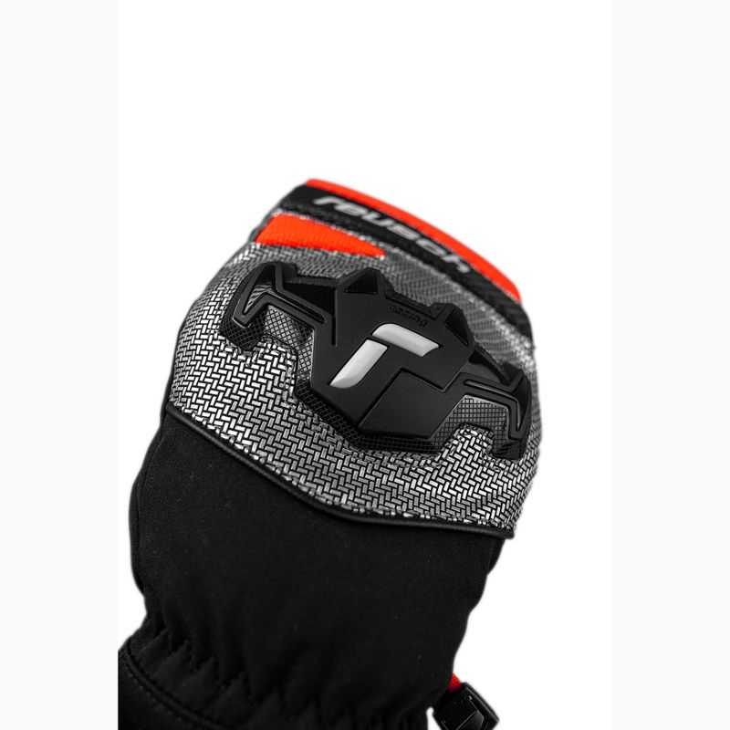 Lyžiarske rukavice Reusch Worldcup Warrior R-Tex XT Mitten black/silver/fluo red 5