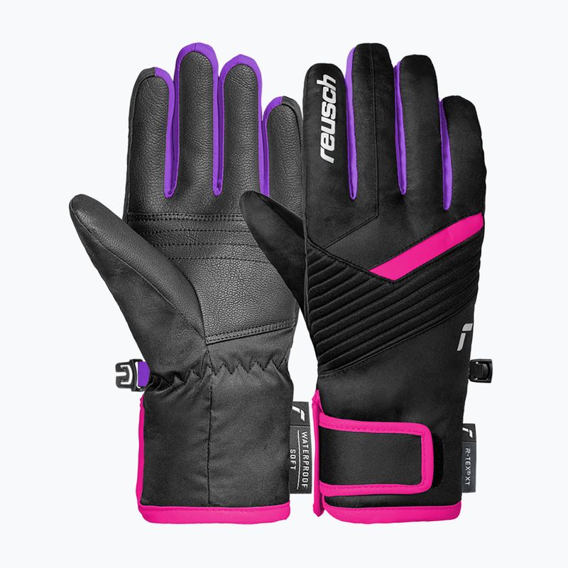 Detské lyžiarske rukavice Reusch Dan R-Tex XT Junior black/pink glo 2
