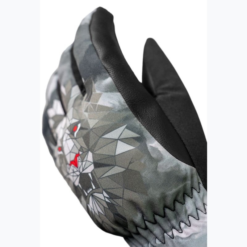 Detské lyžiarske rukavice Reusch Carter R-Tex XT blck/silver/fluo red 4