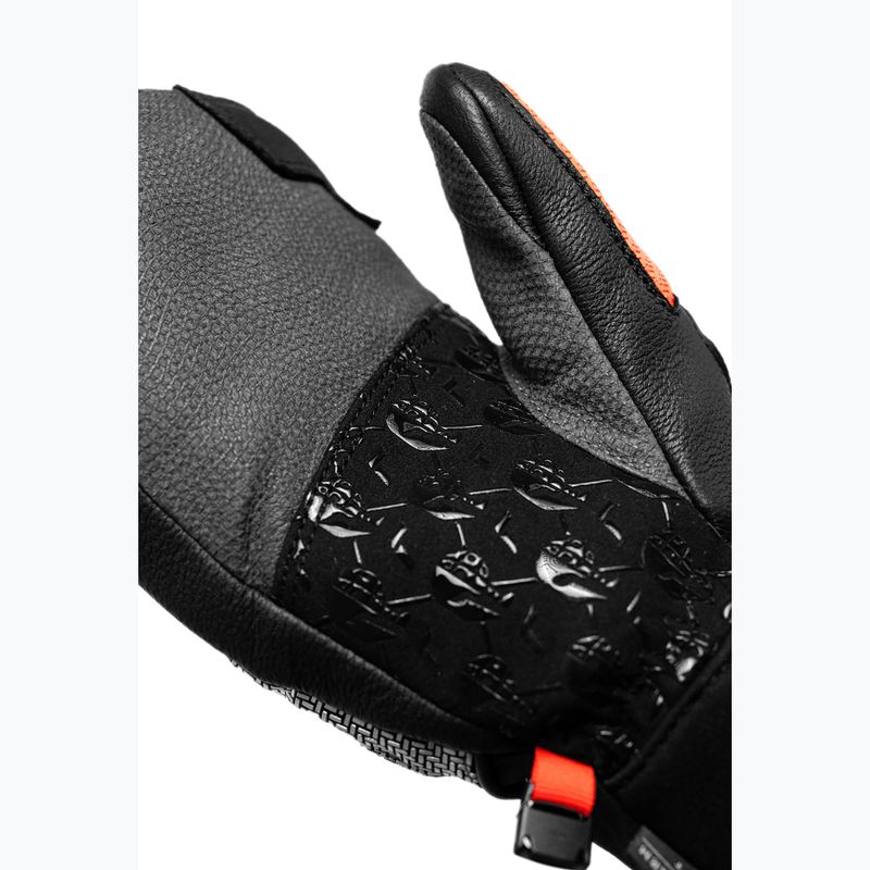 Detské lyžiarske rukavice Reusch Worldcup Warrior GS Mitten black/silver/fluo red 8