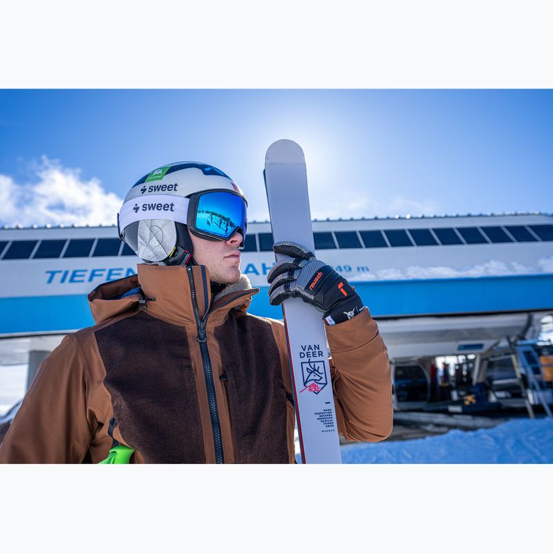 Pánske lyžiarske rukavice Reusch Alpine Master black/silver/fluorescent red 10