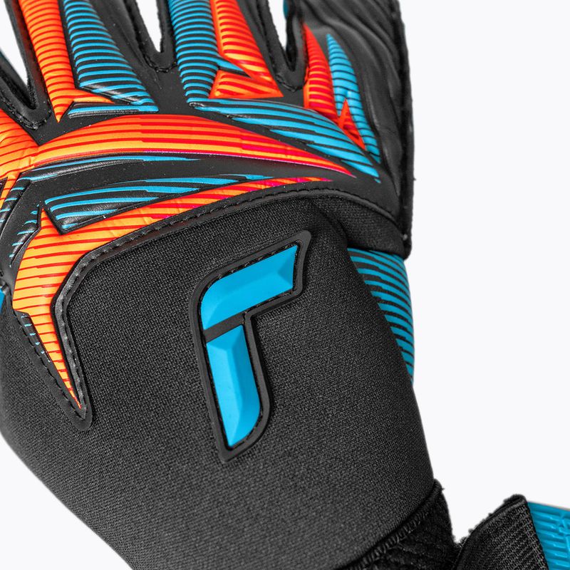Brankárske rukavice Reusch Attrakt Aqua Evolution black/shocking orange/aqua blue 5