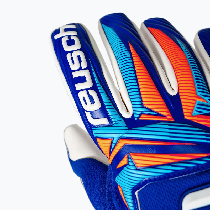 Brankárske rukavice Reusch Attrakt Gold X NC Gravity sharp blue/white/shocking orange 5