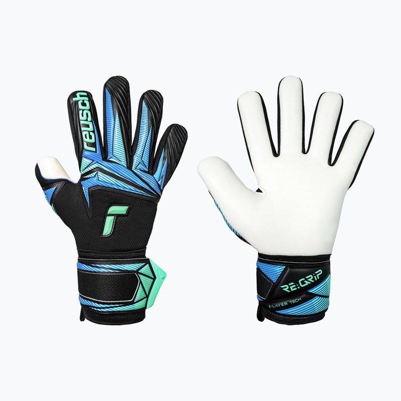 Brankárske rukavice Reusch Attrakt RE:GRIP NC black/ocean light