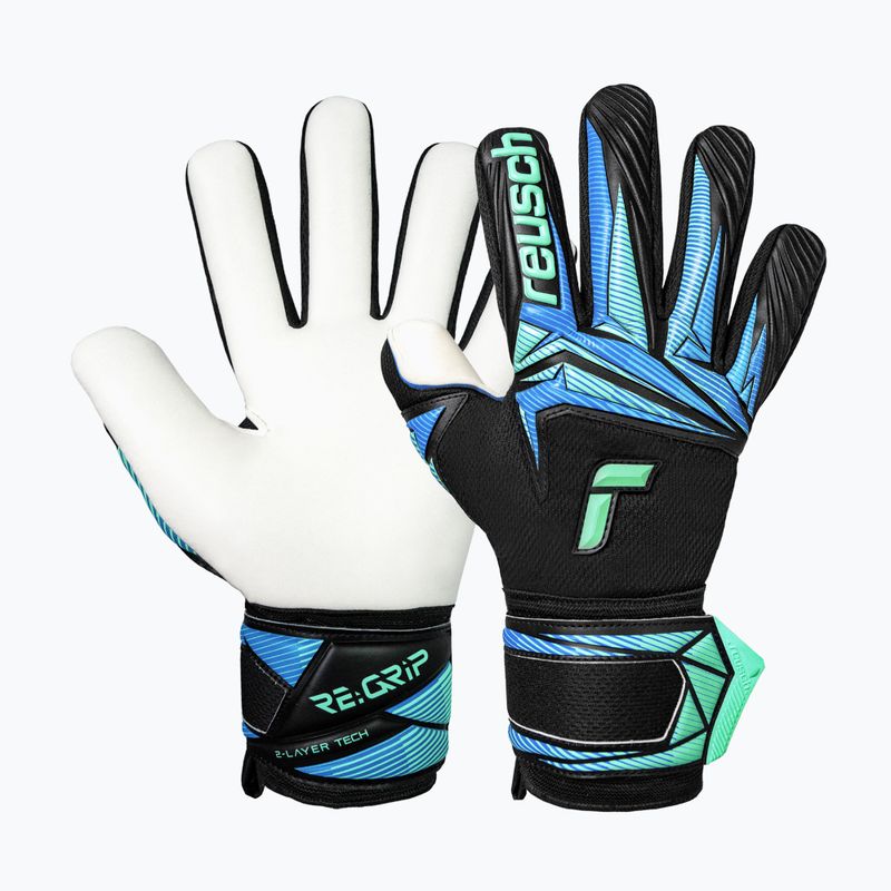 Brankárske rukavice Reusch Attrakt RE:GRIP NC black/ocean light 2